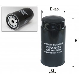 6105K Топливный фильтр DIFA