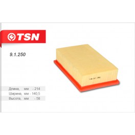 9.1.250 фильтр воздушный панельный TSN