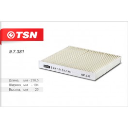 9.7.381 салонный фильтр TSN