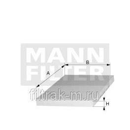 CU8541 Фильтр салона Mann Filter